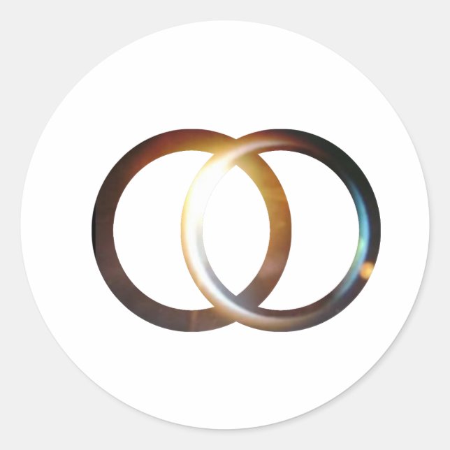 Pegatina Redonda Vesica Piscis Sunrise (Anverso)