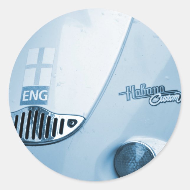 Pegatina Redonda Vespa de Aprilia Habana (Anverso)