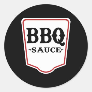 Pegatina Redonda Vestido De Salsa Bbq Para Niños