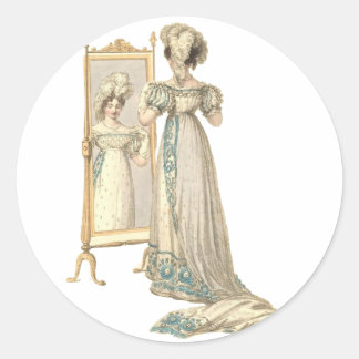 Pegatina Redonda Vestido del tribunal 1822