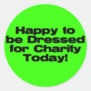 Pegatina Redonda Vestidos para la caridad