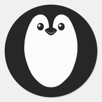 Pegatina Redonda Vestuario Penguin Halloween Para Hombres Mujeres N