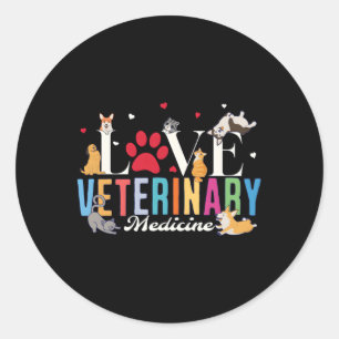 Pegatina Redonda Vet Tech Veterinary Technician Apreciation Day