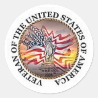 Pegatina Redonda Veterano