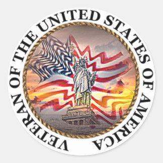 Pegatina Redonda Veterano