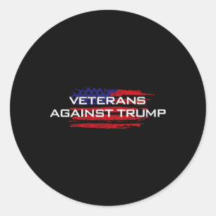 Pegatina Redonda Veteranos contra Trump - Anti-Trump