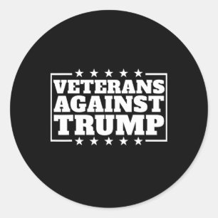 Pegatina Redonda Veteranos Contra Trump Anti-trump Veteranos Contra