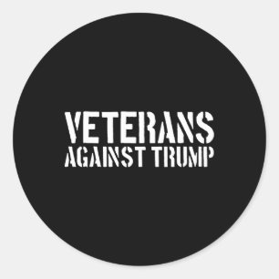 Pegatina Redonda Veteranos Contra Trump Anti-trump Veteranos Contra