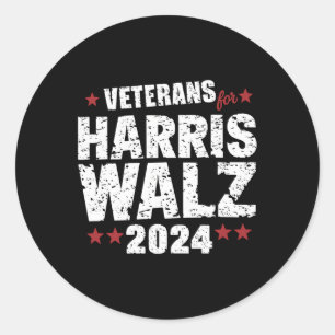 Pegatina Redonda Veteranos De Harris Waltz 2024