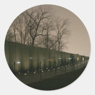 Pegatina Redonda Veteranos de Vietnam conmemorativos