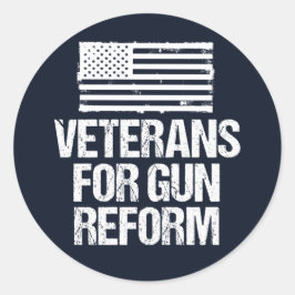 Pegatina Redonda Veteranos por la reforma de las armas