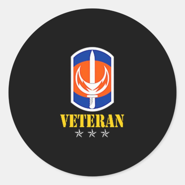Pegatina Redonda Veterans Day Shirt 228th Signal Brigade Veteran Mi (Anverso)