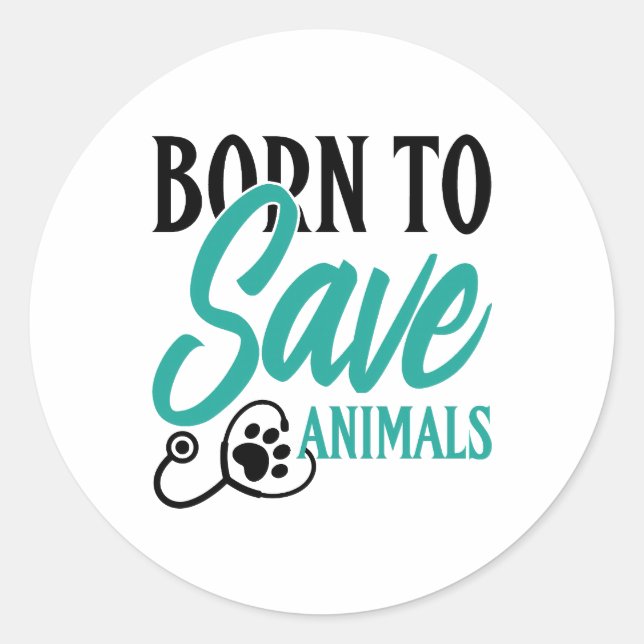 Pegatina Redonda Veterinarian and Vet Tech Appreciation (Anverso)