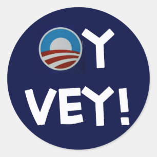 Pegatina Redonda vey oy de obama