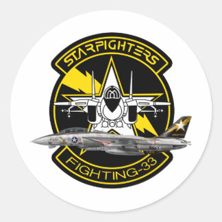 Pegatina Redonda VF-33 Starfighters F-14・ム キ・ト VF-33 タ・ズ ャ ア