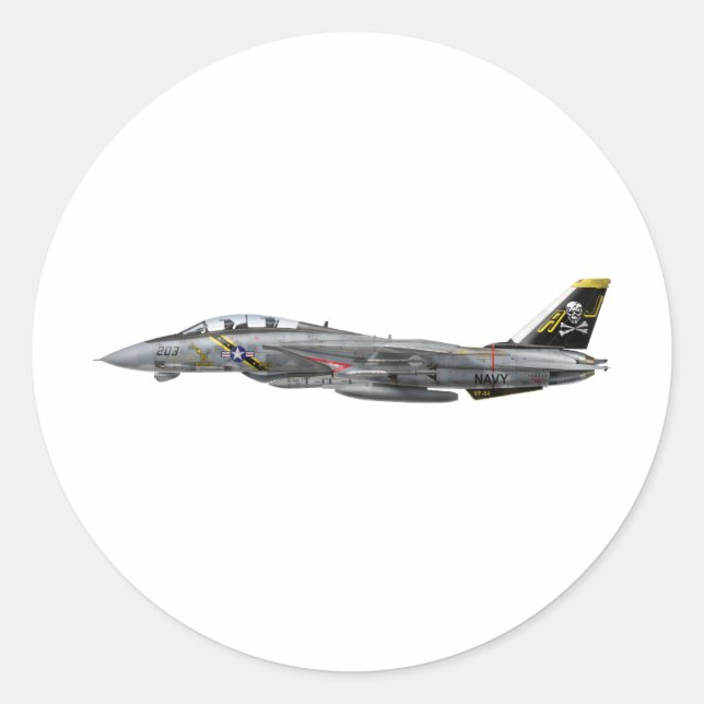 Pegatina Redonda vf-84 f-14 Tomcat (Anverso)