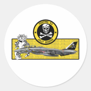 PEGATINA REDONDA VF-84 JOLLY ROGERS F-14 TOMCAT