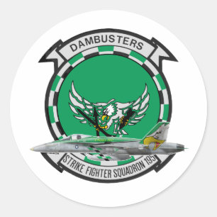 Pegatina Redonda VFA-195 Dambusters