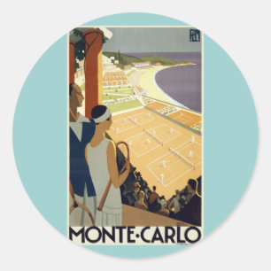 Pegatina Redonda Viaje a Montecarlo Monaco