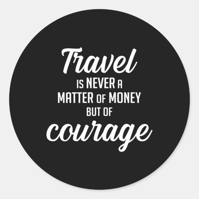 Pegatina Redonda Viaje de aventura Citas Cita de regalo Idea (Anverso)