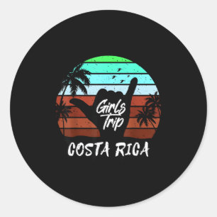Pegatina Redonda viaje de chicas a costa rica coincidentes vacacion