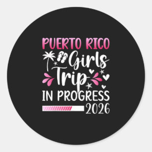 Pegatina Redonda Viaje de chicas a Puerto Rico en curso 2026 Puerto