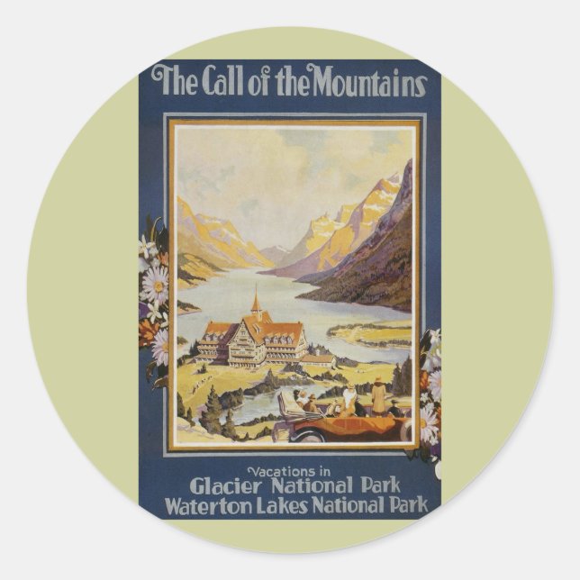 Pegatina Redonda Viaje de cosecha (Anverso)