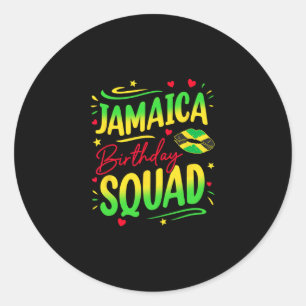 Pegatina Redonda Viaje de cumpleaños de Jamaica para chicas 2025 Mu