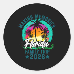 Pegatina Redonda viaje familiar a Florida verano 2026 vacaciones fa