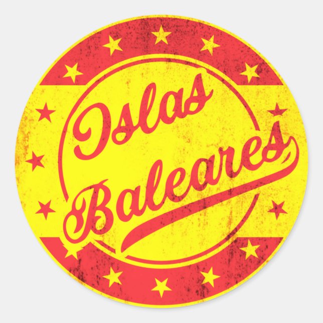 Pegatina Redonda Viajero global - España - Islas Baleares (Anverso)
