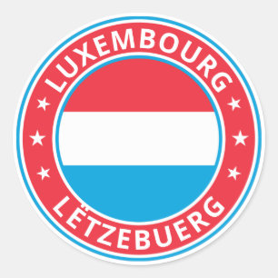 Pegatina Redonda Viajero global - Lëtzebuerg Luxemburgo