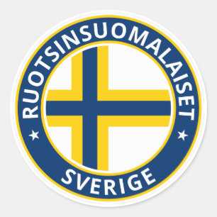 Pegatina Redonda Viajero global - Ruotsinsuomalaiset, Sverige