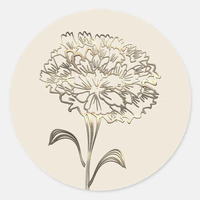 Pegatina Redonda Vibe de temporada de vacaciones de oro (Anverso)