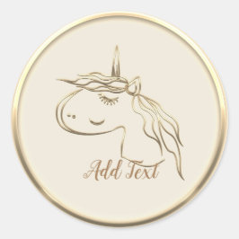 Pegatina Redonda Vibe de temporada de vacaciones de oro