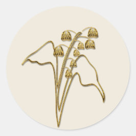 Pegatina Redonda Vibe de temporada de vacaciones de oro