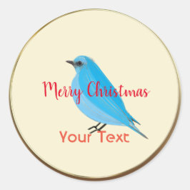 Pegatina Redonda Vibe de temporada de vacaciones de oro