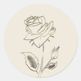 Pegatina Redonda Vibe de temporada de vacaciones de oro