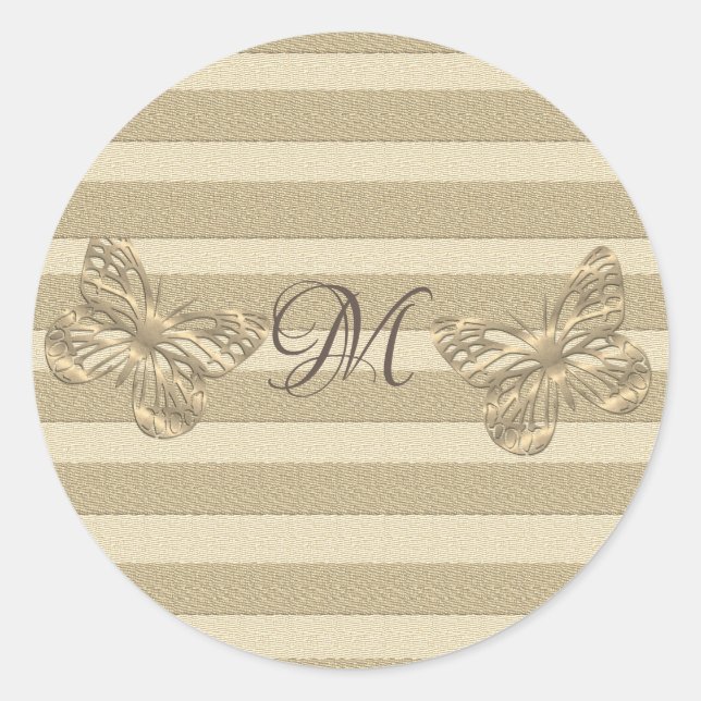 Pegatina Redonda Vibe de temporada de vacaciones de oro (Anverso)