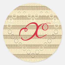 Pegatina Redonda Vibe de temporada de vacaciones de oro