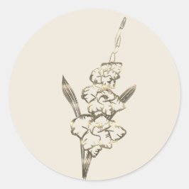 Pegatina Redonda Vibe de temporada de vacaciones de oro