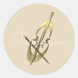 Pegatina Redonda Vibe de temporada de vacaciones personalizada