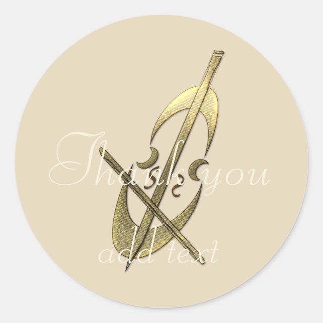 Pegatina Redonda Vibe de temporada de vacaciones personalizada (Anverso)