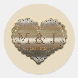 Pegatina Redonda Vibe de temporada de vacaciones personalizada