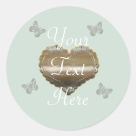 Pegatina Redonda Vibe de temporada de vacaciones personalizada