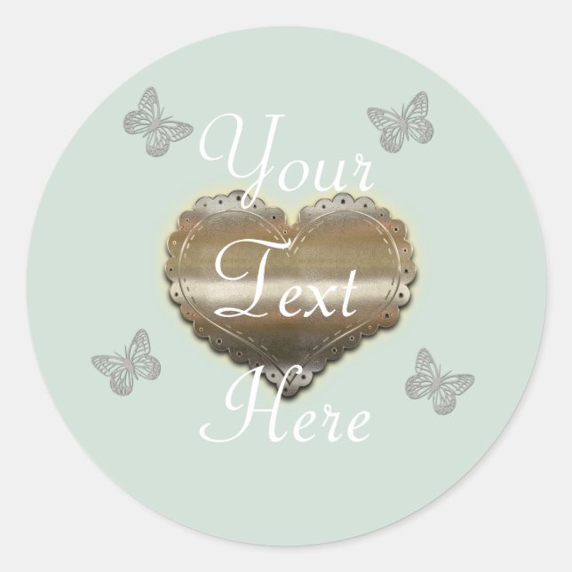 Pegatina Redonda Vibe de temporada de vacaciones personalizada (Anverso)