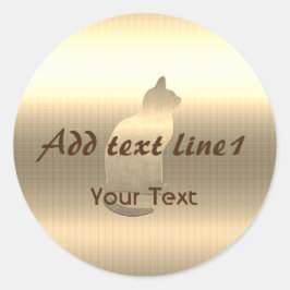 Pegatina Redonda Vibe de vacaciones de oro