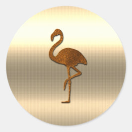 Pegatina Redonda Vibe de vacaciones de oro