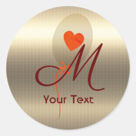 Pegatina Redonda Vibe de vacaciones de oro