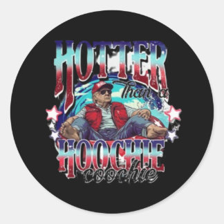 Pegatina Redonda Vibe de verano de Donald Trump