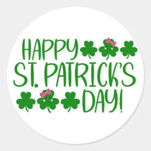 Pegatina Redonda Vibes de suerte - ¡Feliz Día de San Patricio! 🍀 ✨